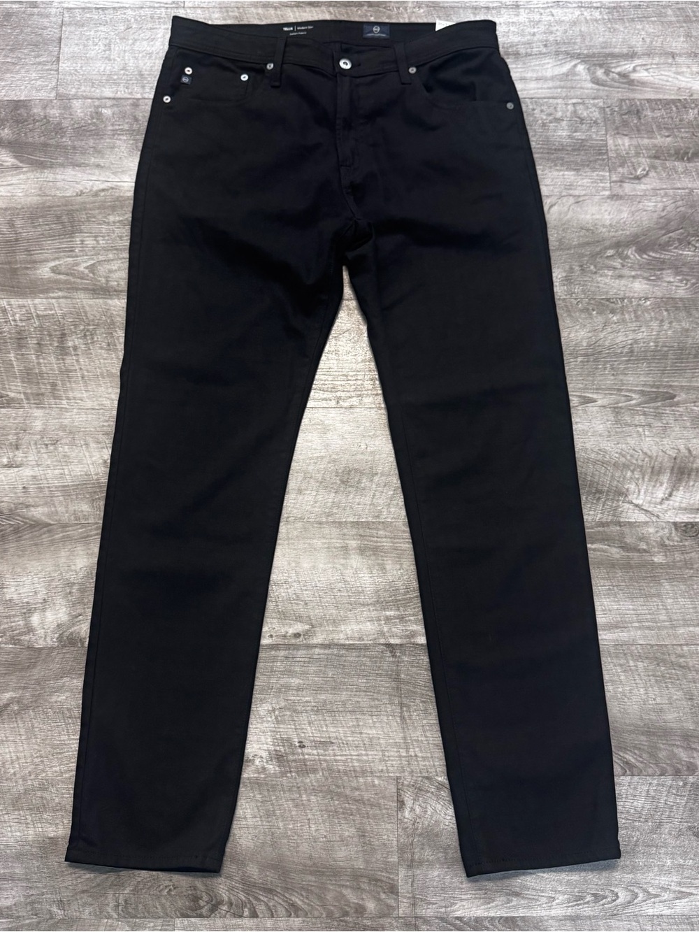 AG Adriano Goldschmied NWT Tellis Modern Slim Black Jeans Mens Sz. 36x32